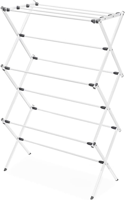 Whitmor Expandable Clothes Drying Rack: 3 Tier Laundry Drying Rack, Collapsible by Whitmor