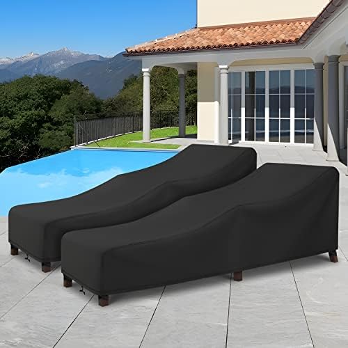 Arcedo Patio Chaise Lounge Cover Waterproof 2 Pack - Image 7