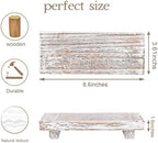 Wood Bathroom Tray Farmhouse Decor Kitchen Soap Holder 8.7"X3.6" Retrowhite - Image 3