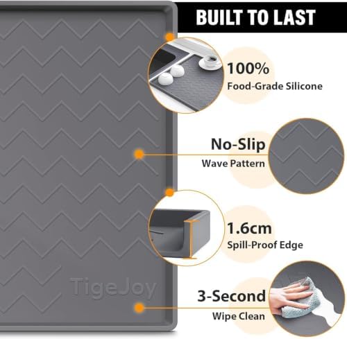 TigeJoy Under Sink Mats for Kitchen Waterproof 28" x 22", Cabinet Liner - Image 3