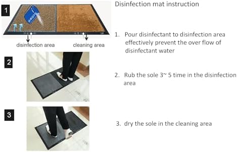 SINOPED 2-in-1 Disinfecting Sanitizing Floor Mat, Small 17"x31" - Image 6