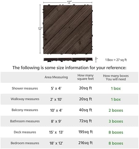 Yaheetech 27PCS Interlocking Deck Tiles Outdoor Patio Flooring - Image 6