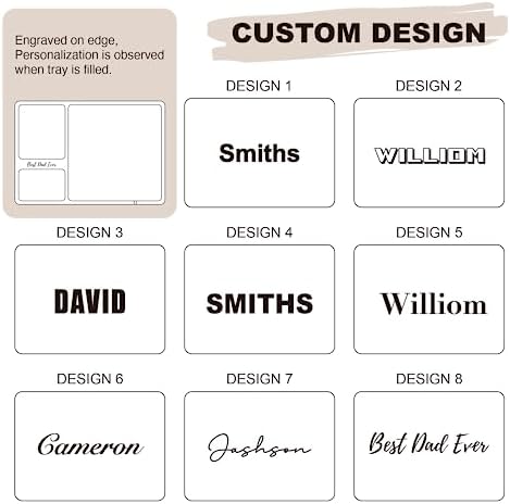 Personalized Walnut Valet Tray – Custom Engraved Wooden Nightstand Organizer - Image 2