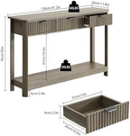 RUSTOWN Fluted Wood Console Table - Image 3