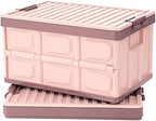 Pink Collapsible Storage Bins by JUJIAJIA