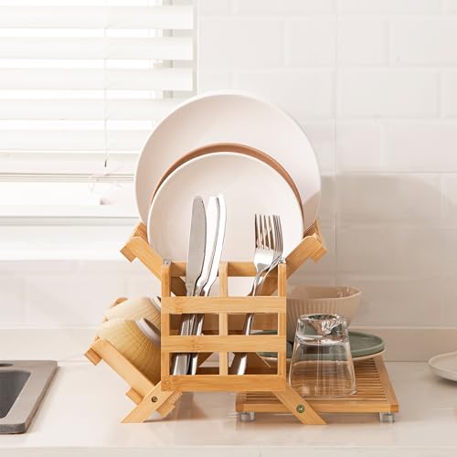 HBlife Bamboo Dish Drying Rack - Image 5