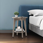 VASAGLE Round Side Table with Lower Shelf, End Table - Image 6