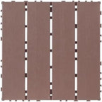 Interlocking Deck Tile – 44-Pack 12"x12" Plastic Flooring Tile, Outdoor Deck - Image 2