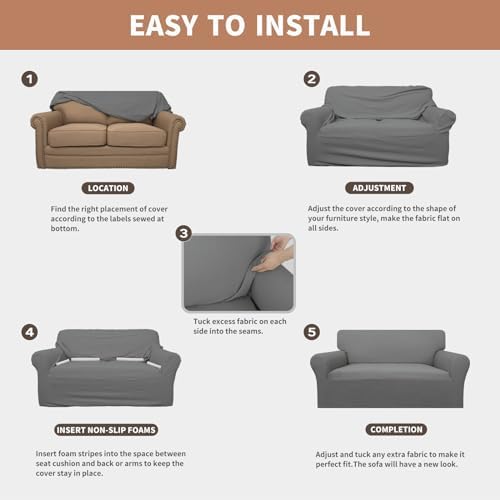 Easy-Going 100% Waterproof Chair Couch Cover, Stretch Jacquard Sofa Cover - Image 5