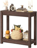 Besiost Small Farmhouse Wood Entryway Table Narrow Console Table by Besiost