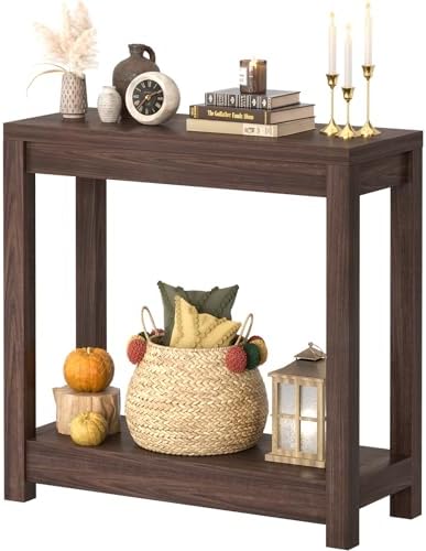 Besiost Small Farmhouse Wood Entryway Table Narrow Console Table by Besiost