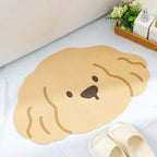 Cute Animals Bath Mat Quick Dry and Absorbent Microfiber, Non-Slip Thin Bath Rug - Image 3