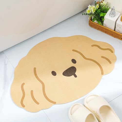 Cute Animals Bath Mat Quick Dry and Absorbent Microfiber, Non-Slip Thin Bath Rug - Image 3