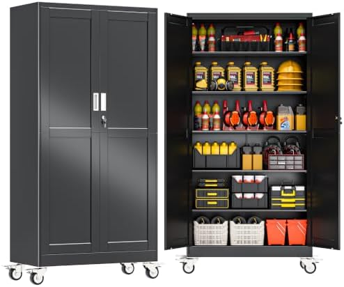 GAIOUS 79” Tall Metal Garage Storage Cabinet by GAIOUS