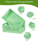 HUUSMOT 2-Pack Collapsible Plastic Storage Baskets, 9.8"x6.5"x3.8" - Image 2