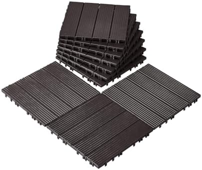 VEVOR 10 sq. ft Plastic Interlocking Deck Tiles, 10 Pack, Patio Floor Decking by VEVOR