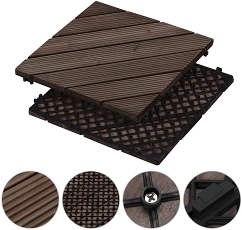 Yaheetech 27PCS Interlocking Deck Tiles Outdoor Patio Flooring - Image 7