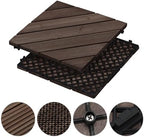 Topeakmart 27PCS Interlocking Deck Tiles 12x12 Patio Flooring - Image 5