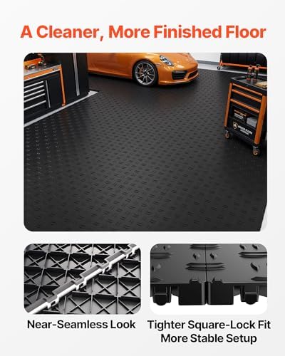 VEVOR Garage Floor Tiles 12 x 12 x 0.53 inch, Interlocking Design Ease of - Image 3