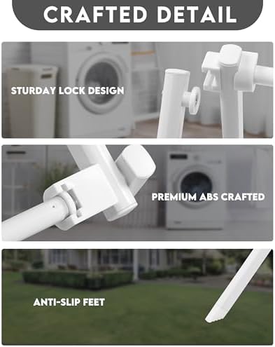 ZOES HOMEWARE 4-Tier Clothes Drying Rack, 4ft High Foldable Drying Rack Clothing - Image 3