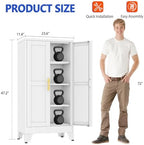 GAIOUS 47.2" Tall Metal Garage Storage Cabinet, File Cabinet - Image 2