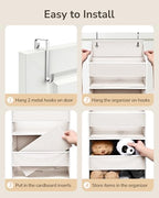ULG 2 Pack 5-tier Over the Door Organizer Beige - Image 7