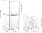 Vtopmart Clear Stackable Storage Drawers, 4 Pack Tall Plastic Organizers - Image 2