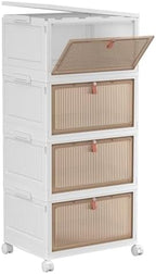 YFXCVSL 4 Tier Plastic Storage Bins by YFXCVSL