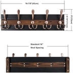 SKOLOO Rustic Wall Mounted Coat Rack - Image 2