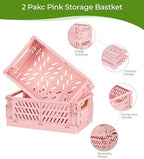 HUUSMOT 2-Pack Collapsible Plastic Storage Baskets, 9.8"x6.5"x3.8" - Image 2