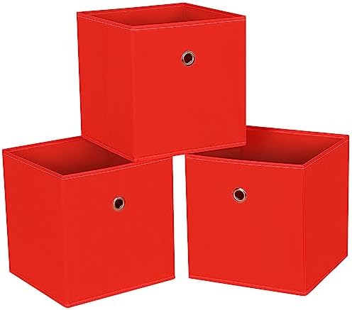 Foldable Storage Cubes Bins, 11 Inch Cloth Storage Cube Fabric Storage Box by NieEnjoy
