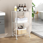 SINGAYE 3 Shelves Storage Shelf Wire Shelving Unit Metal Adjustable Wheels - Image 2