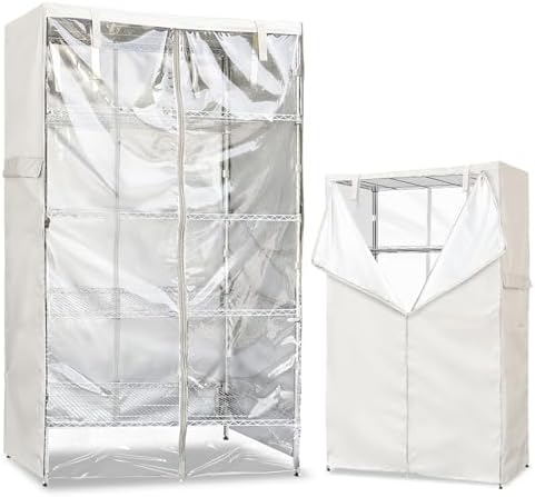Wire Rack Covers, Heavy Duty 600D Dustproof Waterproof Storage Rack Covers by Dalema