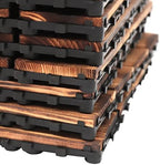 Wood Plastic Composite Patio Deck Tiles, 12”x12” Interlocking Decking Tiles - Image 5