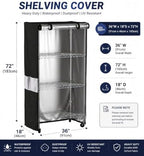 Wire Shelving Storage Cover Waterproof Dustproof Clear Window 600D 36x18x72 - Image 3
