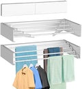FOCHIER F Laundry Drying Rack Wall Mounted Clothes Drying Rack White by FOCHIERF