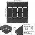 Interlocking Deck Tiles, 44 Pack, Running Bond Pattern Decking Tiles - Image 4