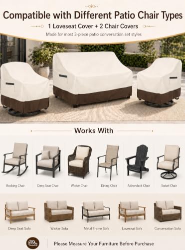 Patio Furniture Covers 3 Piece Set - Image 7