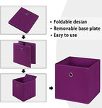 Foldable Storage Cubes Bins, 11 Inch Cloth Storage Cube Fabric Storage Box - Image 6