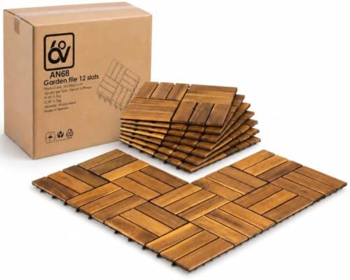 Interlocking Deck Tiles, Natural Color by AN68-Home-Clicknow