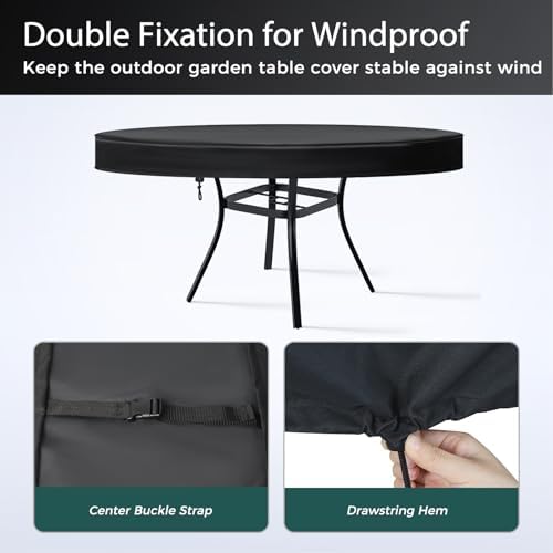 SUNICO Outdoor Table Covers Waterproof Round 42" Dia - Image 3