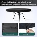 SUNICO Outdoor Table Covers Waterproof Round 48" Dia - Image 3