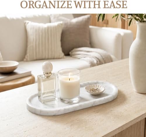 Koville Bianco Carrara Marble Tray, Catchall - Image 3