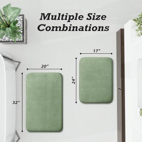 HUXMEYSON Bathroom Rugs Sets 2 Piece, Non-Slip & Quick Dry Bath Mat Set - Image 2