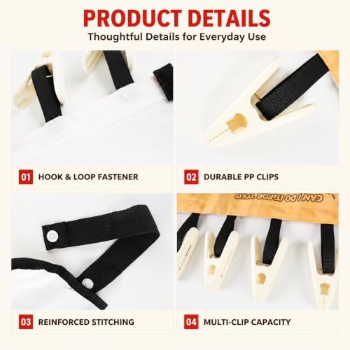 4pack Travel Clothesline with 6Clips Portable Hanger Clips Drying Rack Fold - Image 4