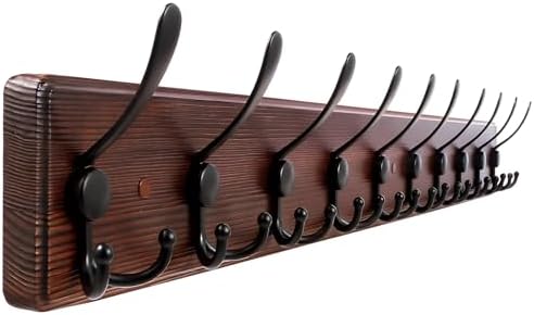 Kuhome 38.6'' Large Coat Rack Wall Mount Coat Hooks Coat Hanger by Kuhome