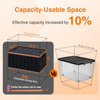 Citylife 4PC 64L Collapsible Storage Bins - Image 6