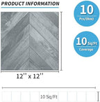 Art3d 10-Pack Herringbone Peel and Stick Floor Tiles - Image 4