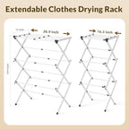 Clothes Drying Rack Collapsible, Heavy Duty Foldable Laundry Rack - Image 2