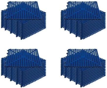 48 Pack 12"x12" 1/2" Thick Non Slip Interlocking Self Drainage Tiles by MyteeProducts